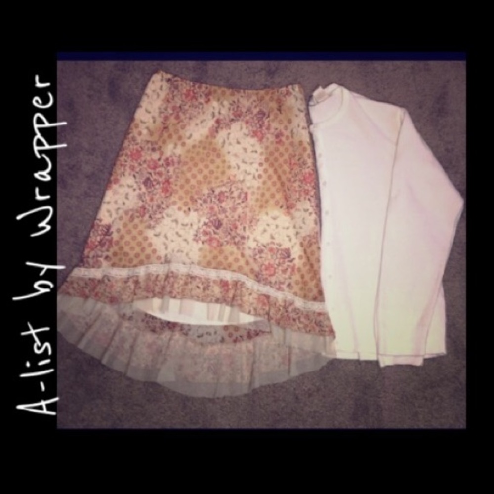 A-list by Wrapper high low skirt